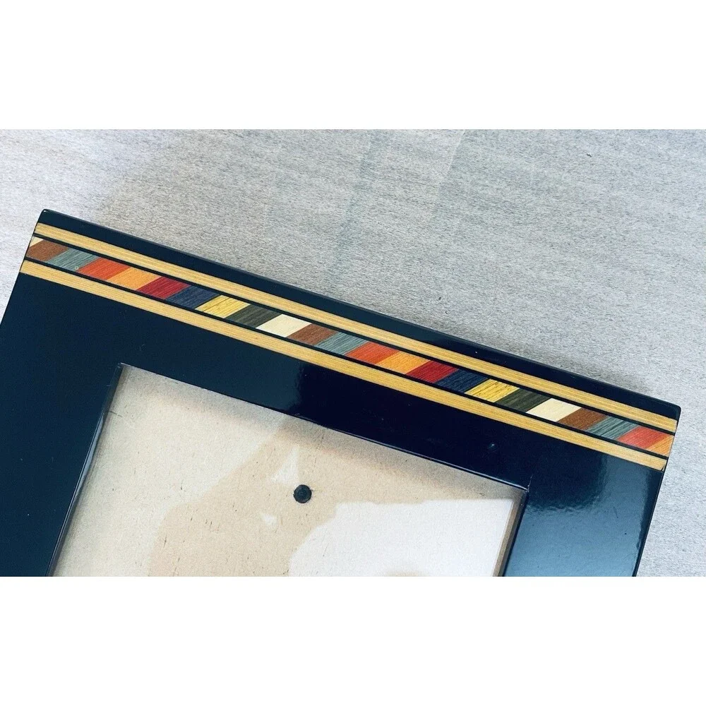 Vintage RareWoods Inlaid Wood Photo Frame Southwestern Thailand HB Group 1998